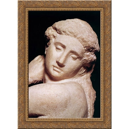 DavidApollo [detail: 2] 19x24 Gold Ornate Wood Framed Canvas Art by Michelangelo