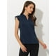 thumbnail image 4 of Blusa Básica Sin Mangas Con Cuello En V Para Oficina De Trabajo Para Mujer Azul Marino M, 4 of 5