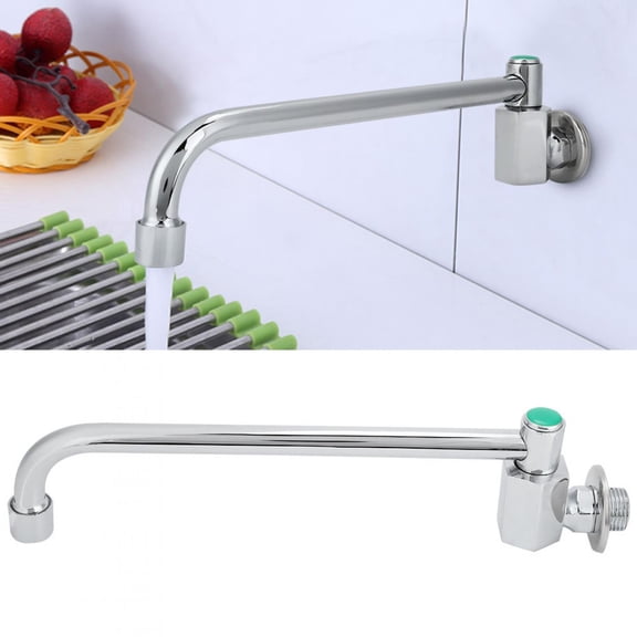 360° Rotating Kitchen Faucet, Durable Copper Alloy, Wall Mount, G1/2in Connection, Modern Design