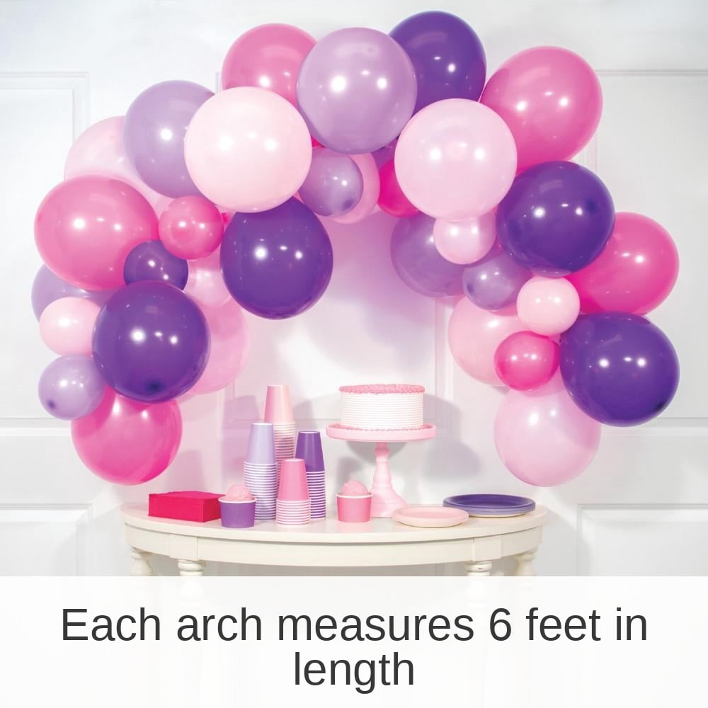 6 Kits Bulk Pink and Purple Six Foot Balloon Arch Kit