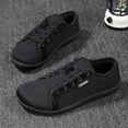 thumbnail image 4 of Canvas Sneaker Slip On Non Slip Casual Shoes Lace Up Canvas Low Top White Shoes Loafers Fashion Black Sneaker, 4 of 12