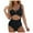 Black, variant on TTUHYWXI Womens One Piece Swimsuits Tummy Control Bathing Suit for Women Push Up Swimwear V Neck High Cut Monokini (Red, M)