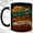 Black, variant on Dragon Heads Coffee Mug, Fantasy Dragon Mug, Ceramic 11 oz