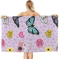 thumbnail image 2 of Butterfly Large Beach Towel - Plush Thick Cotton Pool Towel, Adult Beach Towels, 2 of 16