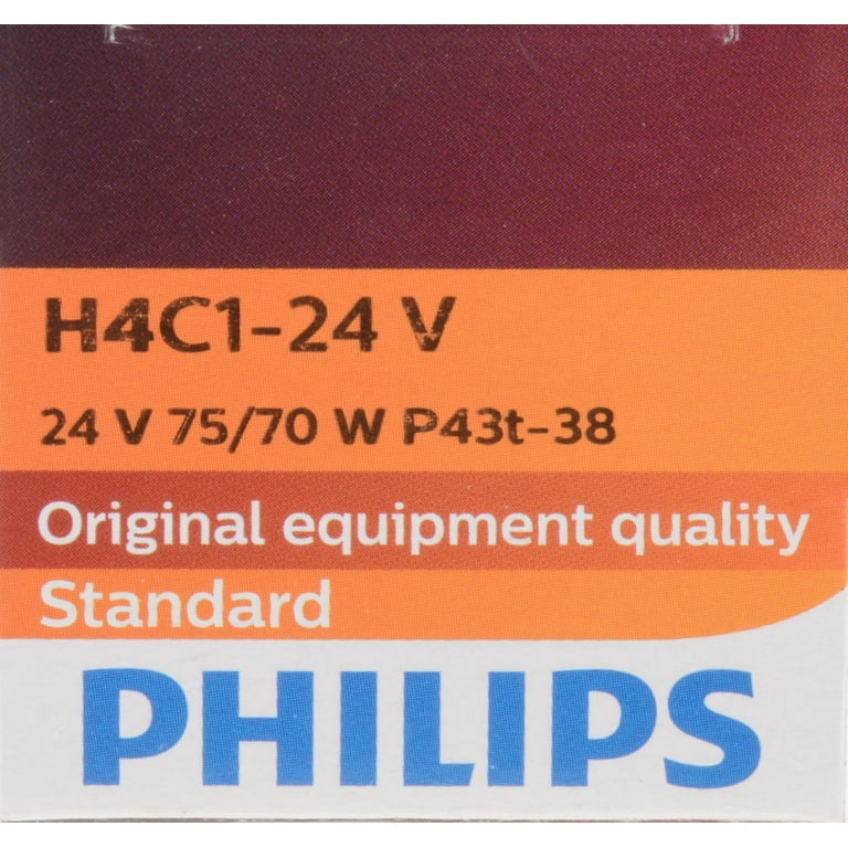 Philips H4 Auto/Bus/Truck Lampe, 24 V, P43t-38, 75/70 W, 13342HDCP