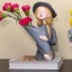 thumbnail image 4 of Estatuilla Moderna de Resina para , de Escritorio, Jarrón de Flores Secas, Decoración para hogar, Adornos para Sala de , Oficina, Cafeter gris Soledad Estatuilla de niña, 4 of 7
