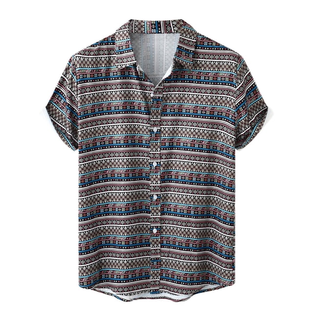 Camisas Para Hombre Manga Corta Camisas de un solo pecho de primavera y verano para hombre, camisa informal de manga corta con solapa para playa y vacaciones al libre (Grey, XXL)