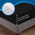 thumbnail image 4 of 600 Thread Count Pima Cotton Sleeper Sofa 4-PCs Sheet Set Full Sofa Size Black Solid, Fits (5 Inch Deep), 4 of 6