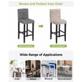 thumbnail image 3 of Vintage Farmhouse Bar Stool Covers Set of 6, Country Retro Beige Wooden Grain Stretch Washable Bar Chair Covers with Backs, Removable Pub Counter Height Chair Cover for Kitchen Dining Room Cafe, 3 of 7