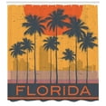 thumbnail image 3 of Ambesonne Beach Saying Shower Curtain, Florida Coast Grunge, 69"Wx75"L, Orange Marigold, 3 of 3
