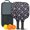 Pioneer Flower Floral, variant on Pickleball Paddles Set,Pioneer Flower Floral Print Pattern Fiberglass Surface Pickleball Racket Set with 2 Indoor Outdoor Pickleball Balls and Pickleball Bag,Pickle-ball Equipment