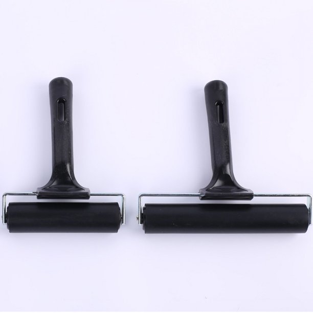 Rodillo Brayer de goma de 2 piezas para impresión, ideal también para aplicaciones de pegado. (6cm+10cm)-Aplicación de estampado y pegado de fondos de pantalla