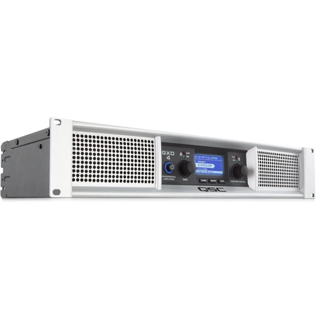Amplificador GXD4 QSC Estéreo Clase D con DSP, Pantalla LCD QSC EQ Parametérico 4 Bandas