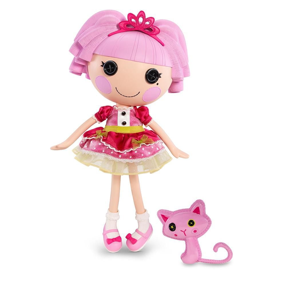 Poupée Lalaloopsy - Jewel Sparkles avec chat persan, poupée princesse de 13 po (33 cm) avec tenue rose et chaussures amovibles, dans un jeu de maison réutilisable