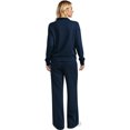 thumbnail image 4 of 2 Piece Sets for Women Stand Collar Zip Top and High Waist Wide Leg Pants, 2XL, 4 of 6
