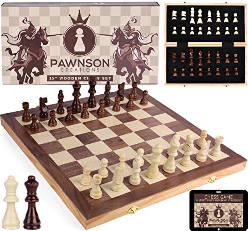 IDEAL BEGINNERS BOARD CLASSIC WOODEN FOLDING CHESS BOARD AND PIECES IDEAL BEGINNERS BOARD CLASSIC WOODEN FOLDING CHESS BOARD AND PIECES