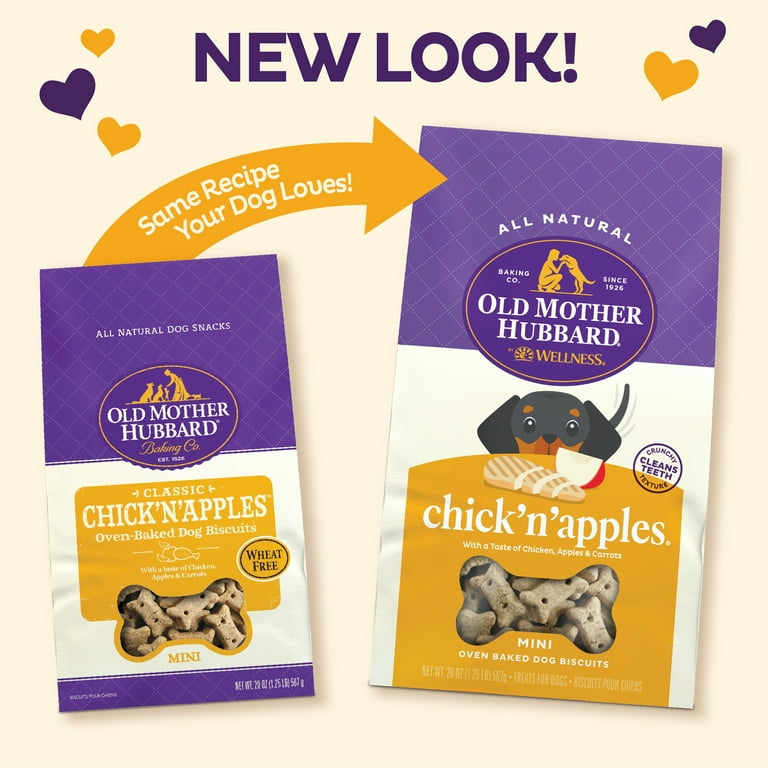Old Mother Hubbard Crunchy Classic Natural Chick'N'Apples Mini Biscuits Dog Treats Old Mother Hubbard Crunchy Classic Natural Chick'N'Apples Mini Biscuits Dog Treats
