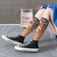 thumbnail image 3 of Lsque Hand Drawn Vintage Coffee Printed Crew Socks Men's Women's LightWeight Thin Casual Calf Socks ,Knee High Socks,Cotton Socks, 3 of 9