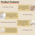 thumbnail image 2 of French Country Dining Chairs Set of 2, Upholstered Square Back with Wire Drawing & Carving Designs, Disassemblable for Easy Storage, Solid Wood Frame, Beige for Living Room & Kitchen, 2 of 9