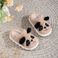 thumbnail image 6 of HCNTES Toddler Boys Girls Slippers Kids Cute Soft Home Slippers Children's Fall Winter Warm Indoor Shoes(Brown,3.5), 6 of 8