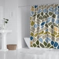 thumbnail image 2 of Boho Floral Shower Curtain 72x72 Inches - Tropical Leaves, Vintage Botanical Print, Waterproof Fabric for Chic Bathroom Decor, Modern Farmhouse & Bohemian Style, 2 of 5
