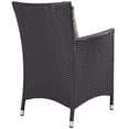 thumbnail image 6 of Modway Convene 3-Piece Outdoor Wicker Rattan Set with Fire Pit in Espresso/Mocha, 6 of 9