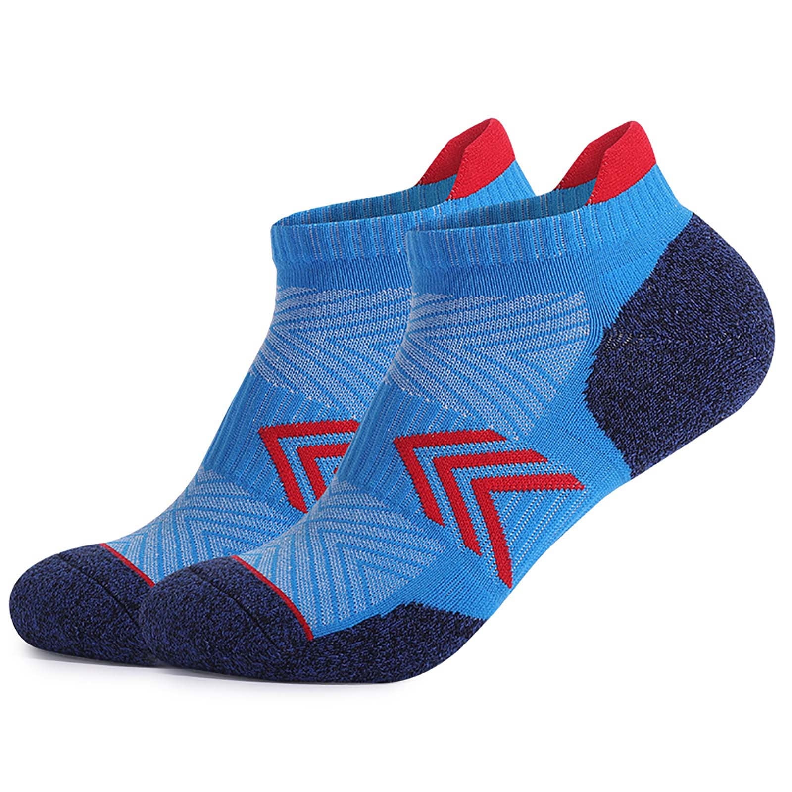 Socks for Men Running Socks Cotton Ankle Hiking Socks 6 Pairs Thick Cushion Absorb Sweat Breathable No Show Socks