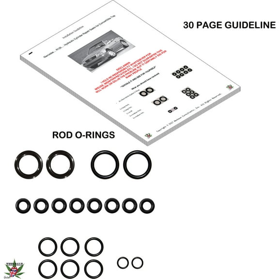 Mercedes Hydraulic Cylinder Repair Seals Kit Convertible Top 89-02 SL500 500SL SL320 320SL R129