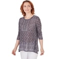 thumbnail image 3 of Larky Lark Womens Burnout Geometric Knit Top, 3 of 5