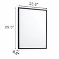 thumbnail image 5 of Nmkwnr 23.6"x29.5" Black Aluminum Frame Rectangle Bathroom Mirror Decorative Wall Mirror for Bathroom Living Room Bedroom, 5 of 7