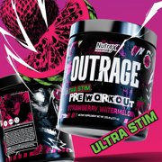 Nutrex Research OUTRAGE Strawberry Watermelon High Intensity Pre Workout Powder 30 Servings