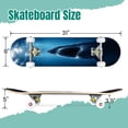 thumbnail image 2 of 31'' Complete Skateboard 7 Layer Canadian Maple Double Kick Deck Skateboards 3d rendered great white shark Skate Board for Beginner Adult Gifts, 2 of 5