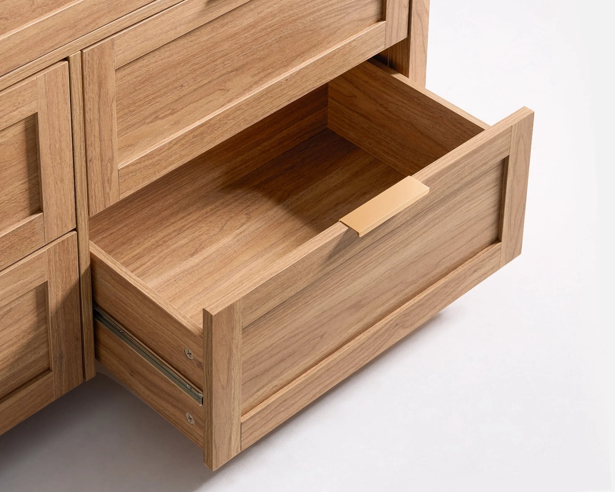ARKANTOS Wooden 7 Drawer Double Dressers, Wide Chests of Drawers for Bedroom, Natural Oak