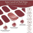 thumbnail image 3 of 1 Sheet 24pcs Christmas Semi Cured Gel Nail Strips, Gel Nail Wraps, Ease to Use, Hassle-Free Removal, Requires Lamps for Curing, Waterproof and Long Lasting, 3 of 11