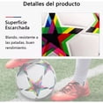 thumbnail image 5 of Balón Fútbol Soccer #4 Termosellado PU Diseño Estrellas Blanco Multicolor Resistente Entrenamiento Juego, 5 of 5