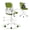Green, variant on Brick Attic Ergonomic Office Chair for Standing Desk, Tall Drafting Chair with Foot Ring, 360° Swivel, Adjustable Height, Flip-Up Armrests, Lumbar Support – Black