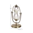 thumbnail image 4 of DecMode 13" x 6" Brass Metal Armillary Hourglass Sand Timer with Rotating Stand, 1-Piece, 4 of 13