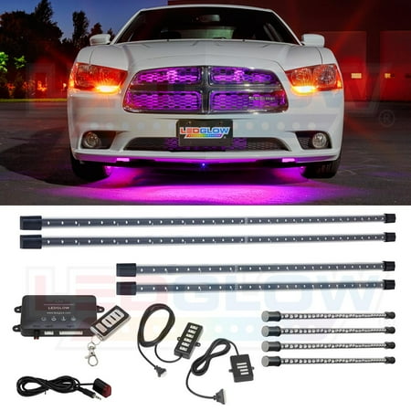ledglow 4pc pink wireless led underbody underglow amp 4pc pink underglow lights for trucks