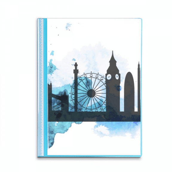 London Tower Bridge Outline England Book Sheet Protectors Portfolio Binder Folder
