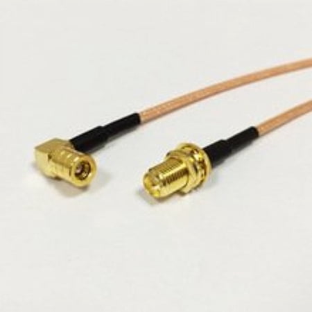 RP SMA female bulkhead to SMB female right angle RA RF jumper cable RG316 15m 6inch NEW High Quality Ships Quickly From USA