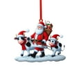 thumbnail image 2 of Xihbxyly Adorno para Árbol de Navidad, Diseño de Papá Noel Guiando Ganado, Impresión Acrílica de Doble Cara, Regalo Ideal para Amantes de Las Mascotas, Decoración Festiva, 1 Pieza con Cuerda., 2 of 7