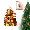thumbnail image 2 of Cat Christmas Tree Ornament Gift, Cute Kitties In Hats Acrylic Hanging Pendant, Funny Christmas Keepsake, Ideal Cat Lover Gifts For Women, Festive Xmas Tree Home Party Decoration, 2 of 5