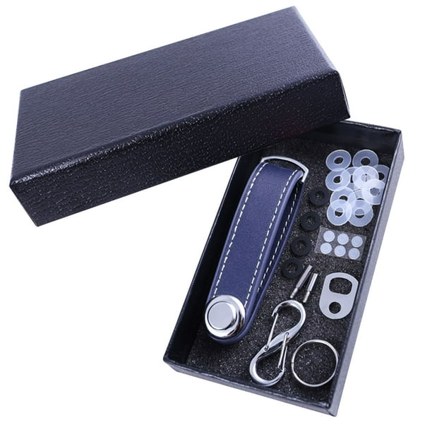 Organizador de llaves de cuero, portafolio de llaves, almacenamiento de llaves, organizador de llaves creativo, llave guardería, portafolio de llaves para hombres y mujeres, diseño plegable,