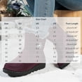thumbnail image 3 of WAVSUF Women's Flat Wide Width Boots Round Toe Anti Slip Warm Soft Sole Winter Daily Snow Boots Wine Size 5.5, 3 of 5