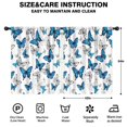 thumbnail image 2 of Blackout Kids Curtains,Blue White Butterfly Pattern Childrens Insulated Curtains Set Of 2,Bedroom Essentials,Toddler Room Decor 42"x54", 2 of 5