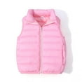 thumbnail image 2 of Dezsed Children Winter Outerwear Jackets Coats Clearance Toddler Baby Boys Girls Cute Solid Color Windproof Padded Clothes Jacket Hoodless Coat Pink 4 Years, 2 of 5