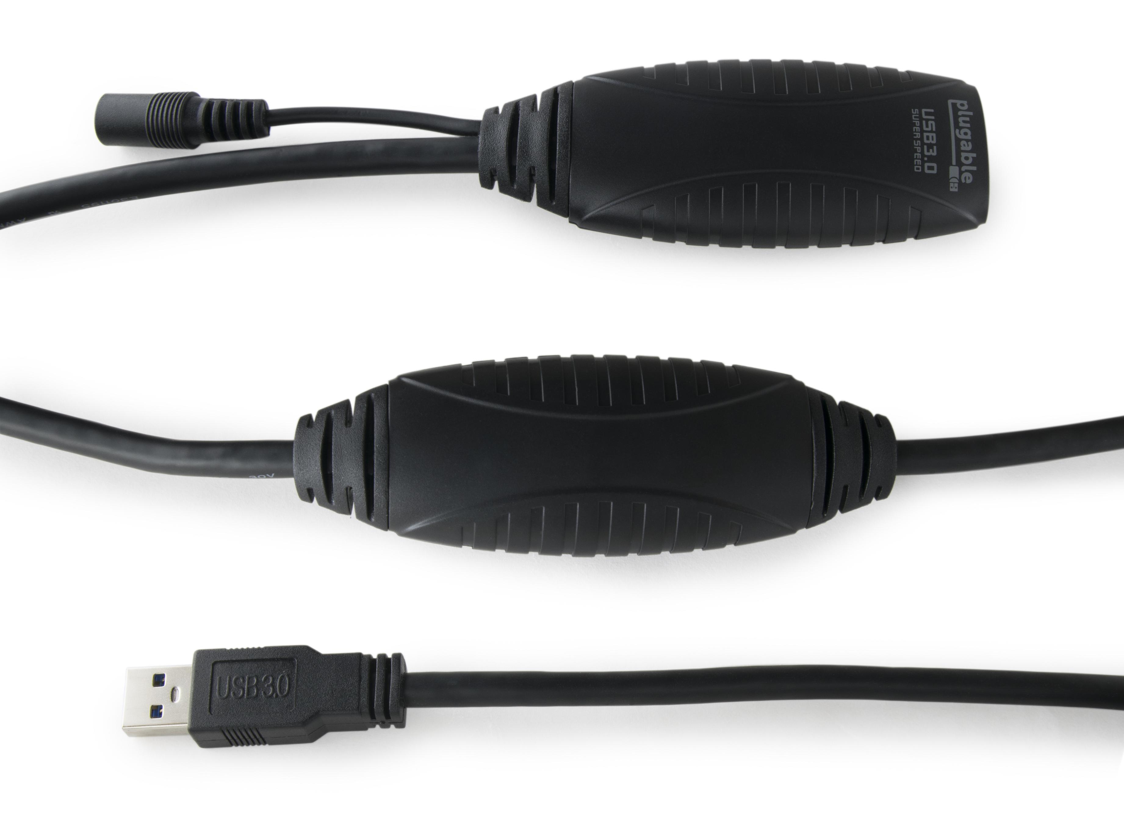 Plugable 10 Meter (32 Foot) USB 3.0 Active Extension Cable with AC Power Adapter and Back-Voltage Protection - image 2 of 5