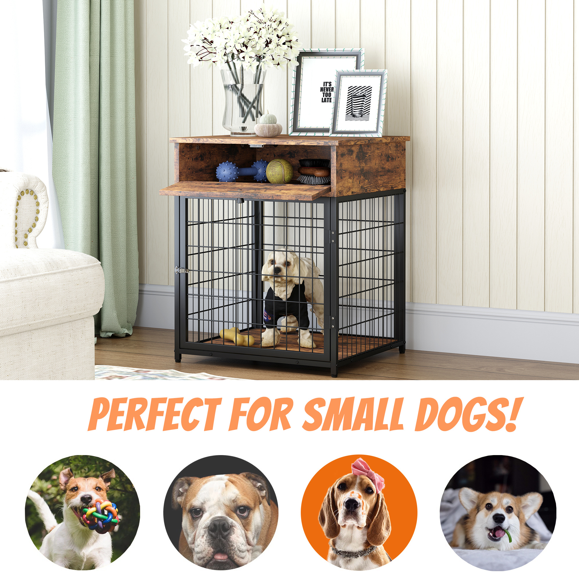 GIFFIH JHX Furniture Dog Crates for small dogs Wooden Dog Kennel Dog