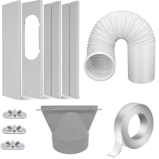 Kit de ventilación portátil para ventanas y aire acondicionado, manguera de escape de 13 cm