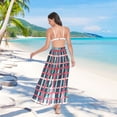 thumbnail image 7 of FORMRS Womens Long Sarong Beach Wrap Semi-Sheer Bikini Skirt Bathing Swimsuit Cover Up, Green Plaid, 7 of 7